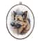 Luca-S The German Shepherd Counted Cross Stitch Kit with Woodgrain Hoop